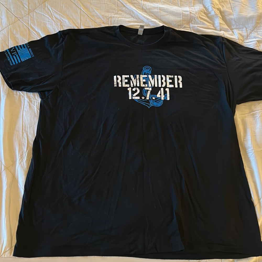 Til Valhalla Project Apparel Company (TVP), 4X Large, Black & Blue T-Shirt.